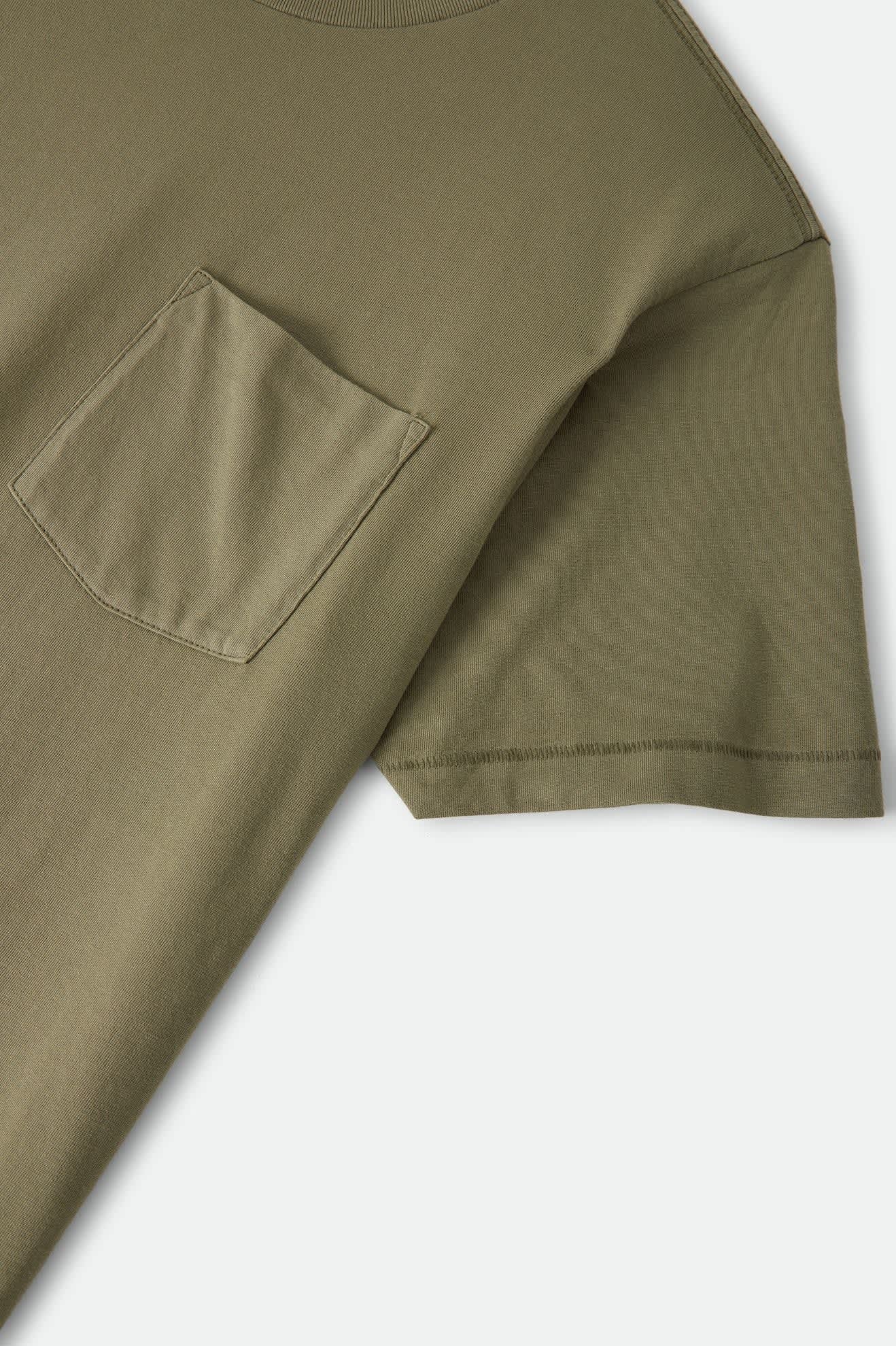 Brixton Baseline Pocket T-Shirt - Olive Surplus Vintage Wash