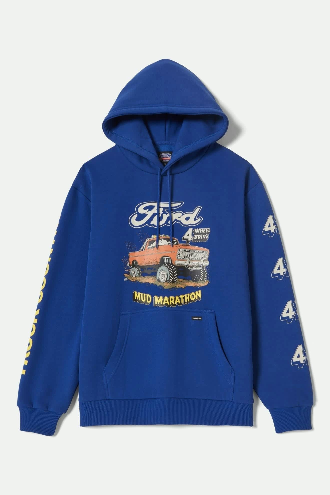 Ford Mud Marathon Relaxed Fleece Hoodie - Ford Blue