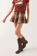 Pleated Mini Skirt - Multi Shadow