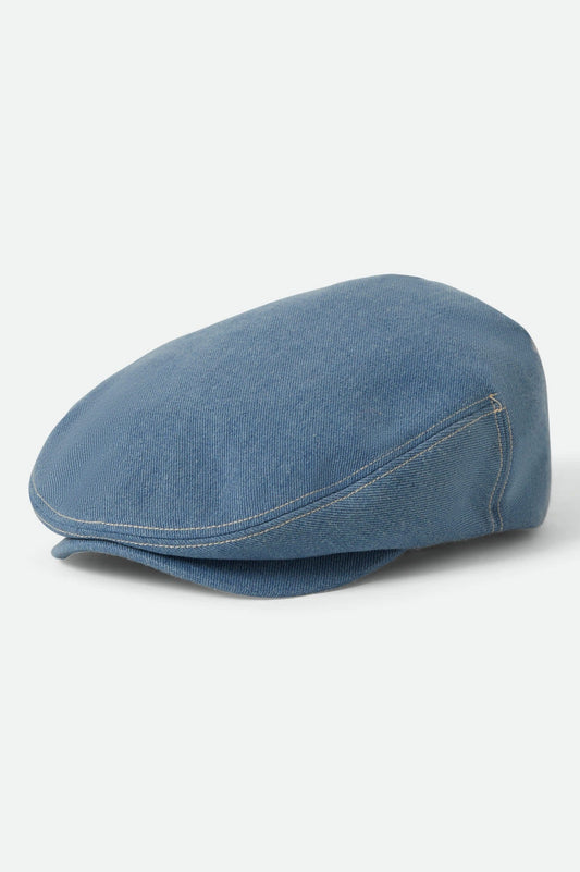 Hooligan Flat Cap - Denim/Off White