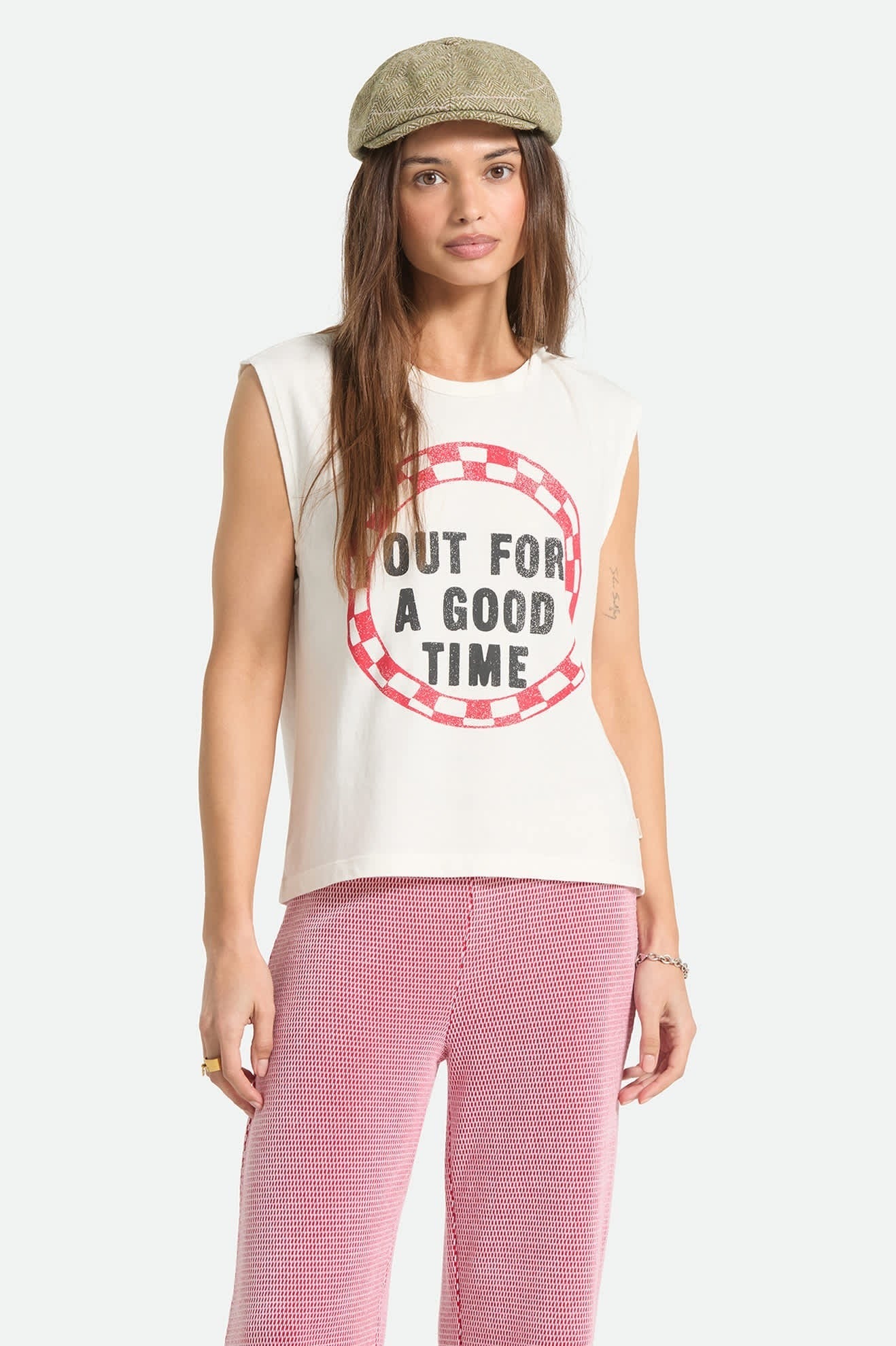 Out For A Good Time Muscle Tank - Off White