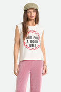Out For A Good Time Muscle Tank - Off White