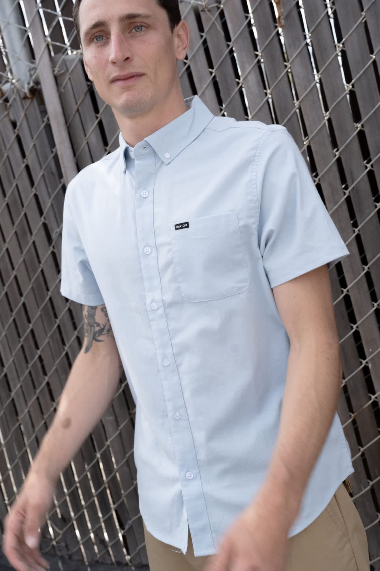 Sanford Oxford Woven - Dusty Blue