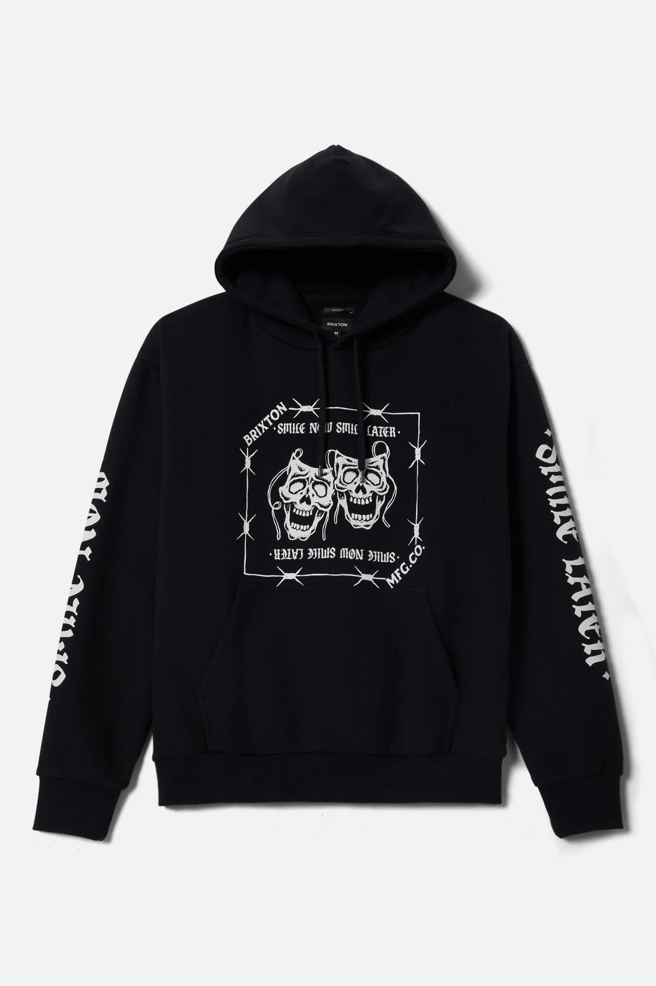 Smile Always Relaxed Hoodie - Black Worn Wash