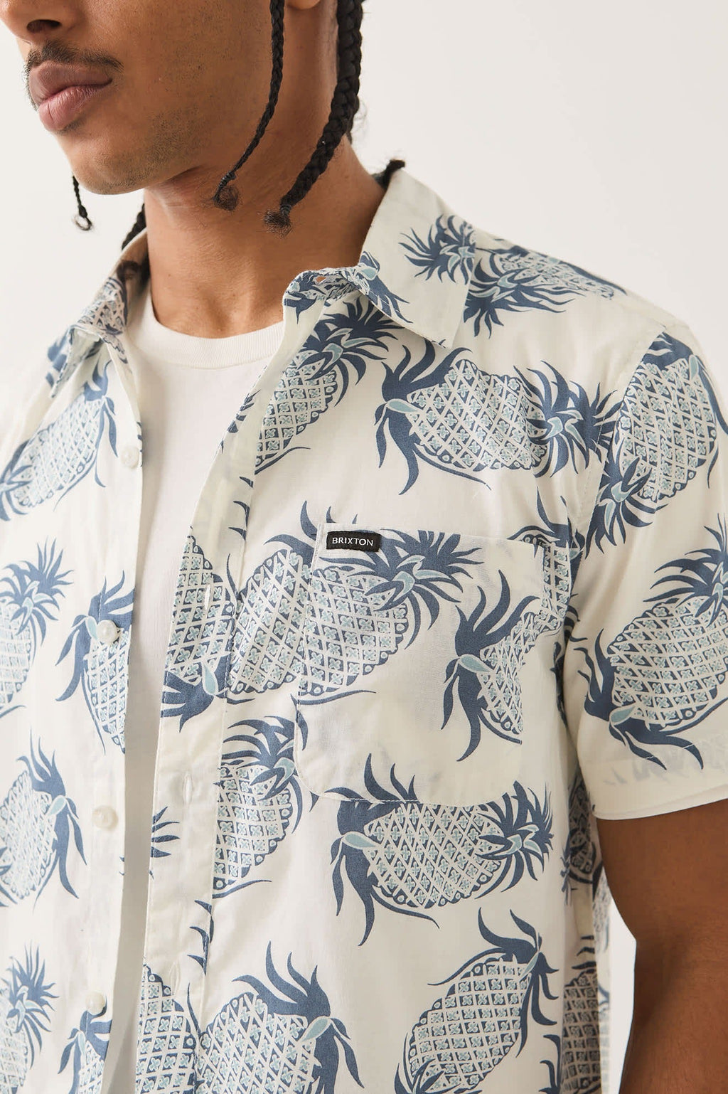 Charter Print Shirt - Off White Pineapple