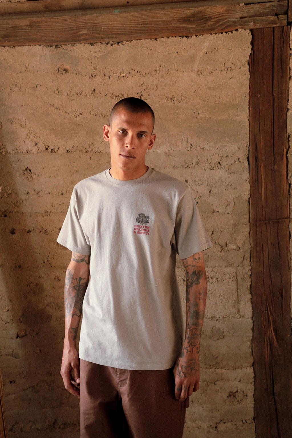 Machine Short Sleeve Standard T-Shirt - Pebble Stone Worn Wash