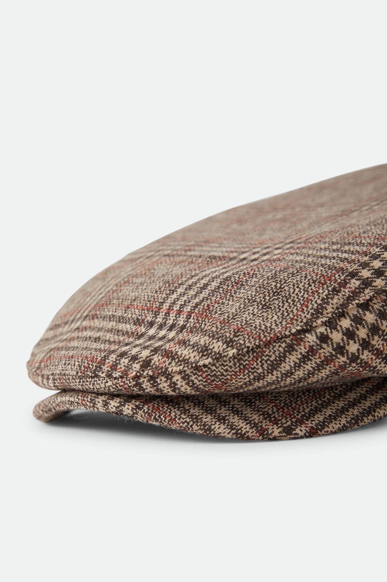 Hooligan Flat Cap - Brown/Tan/Red Plaid