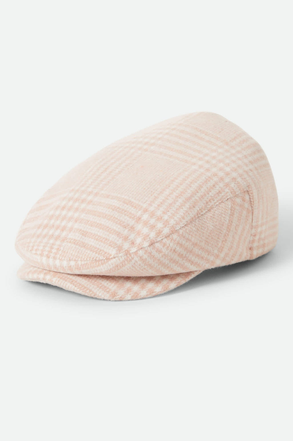 Hooligan Lightweight Flat Cap - Soft Pink Houndstooth