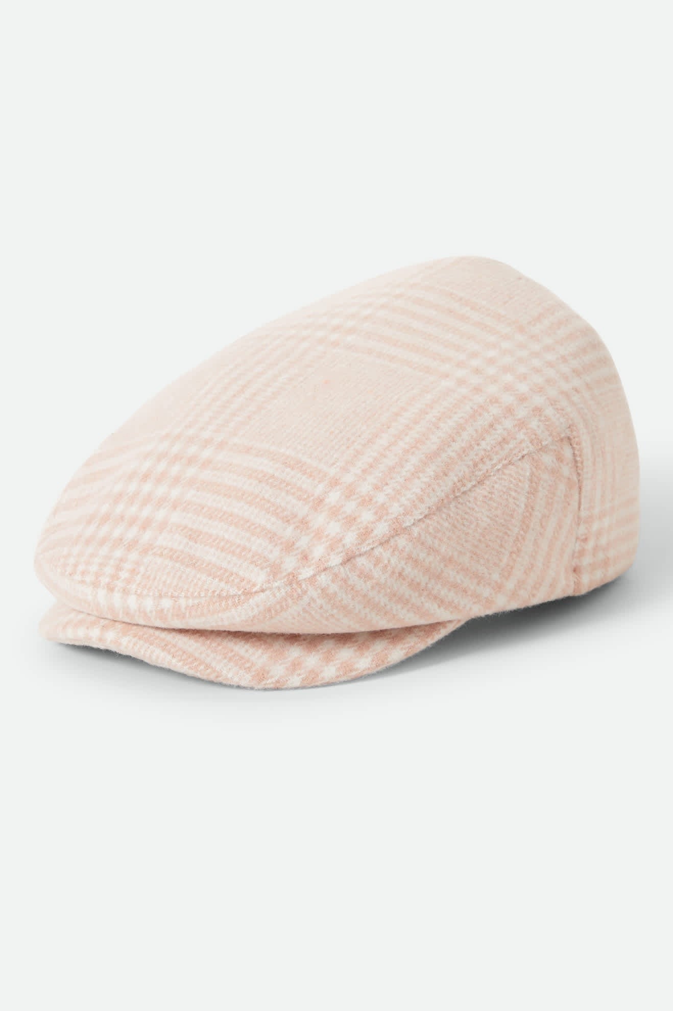 Hooligan Lightweight Flat Cap - Soft Pink Houndstooth