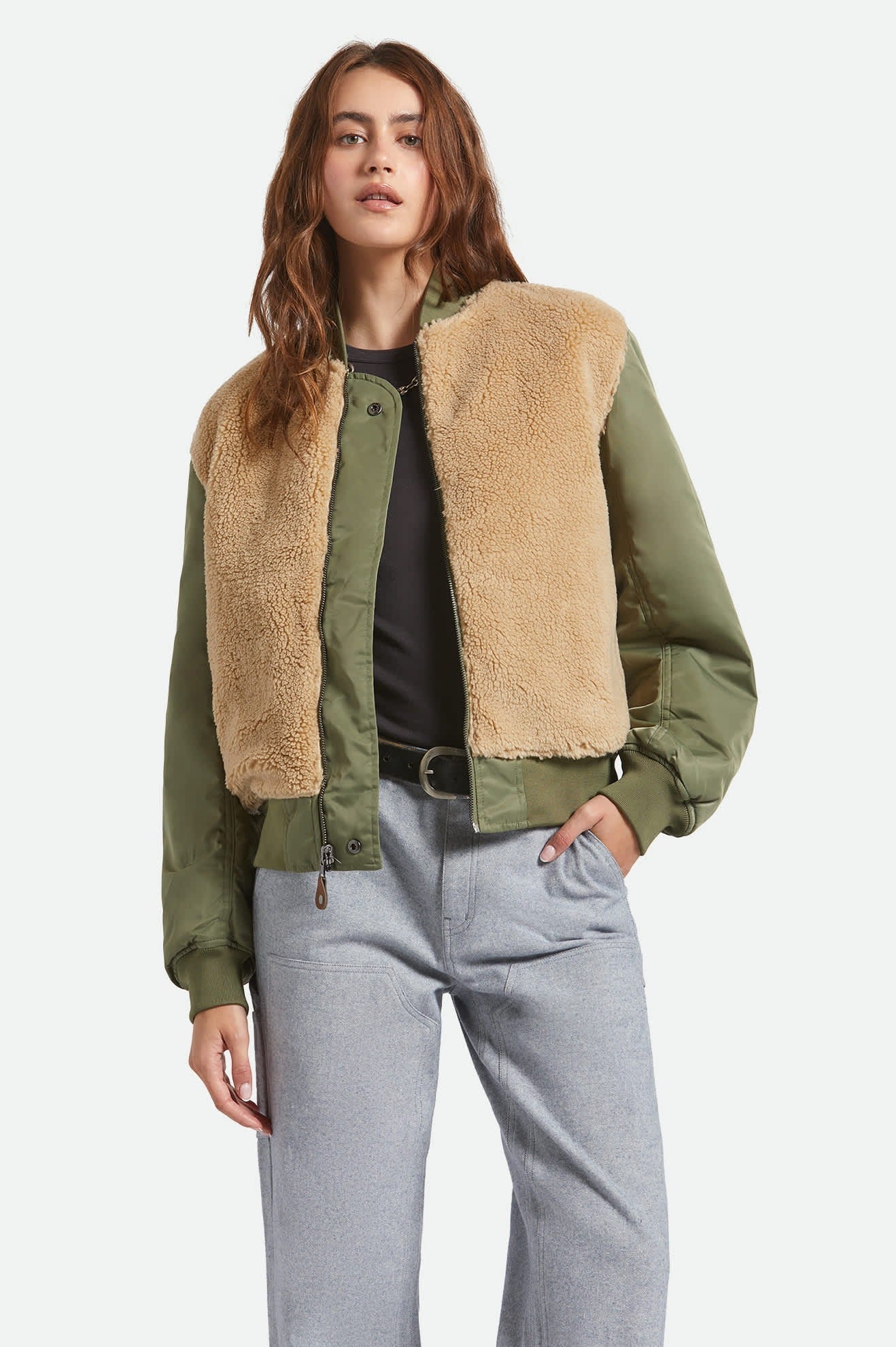 Sherpa Surplus Bomber Jacket - Olive Surplus