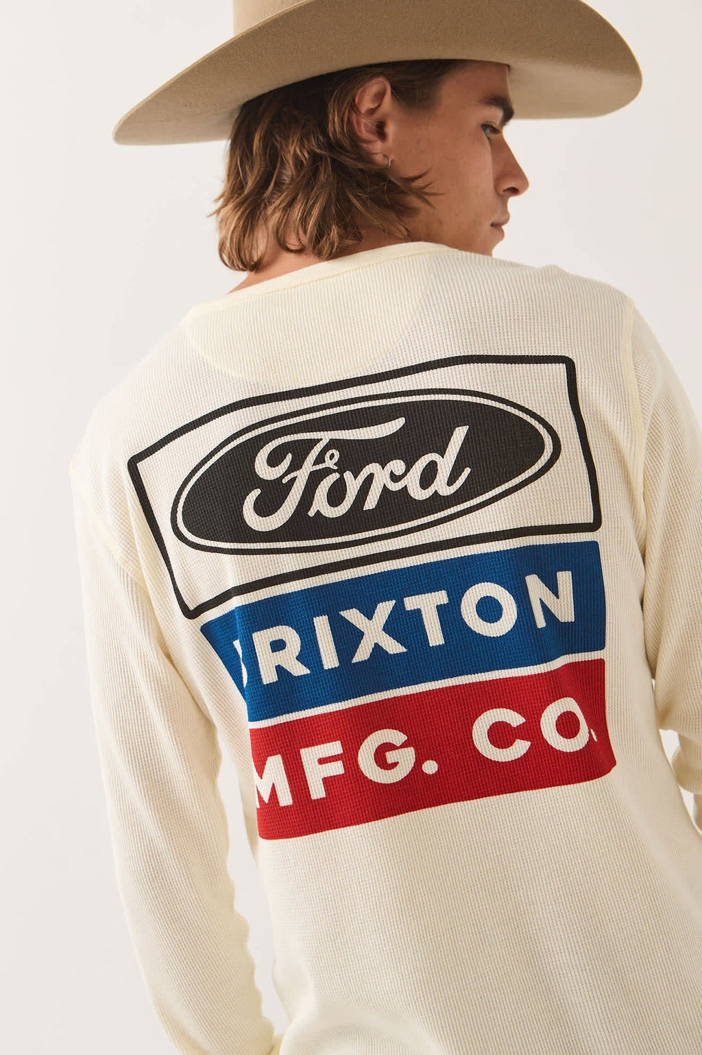 Ford Service Dept Waffle T-Shirt - Wimbledon White
