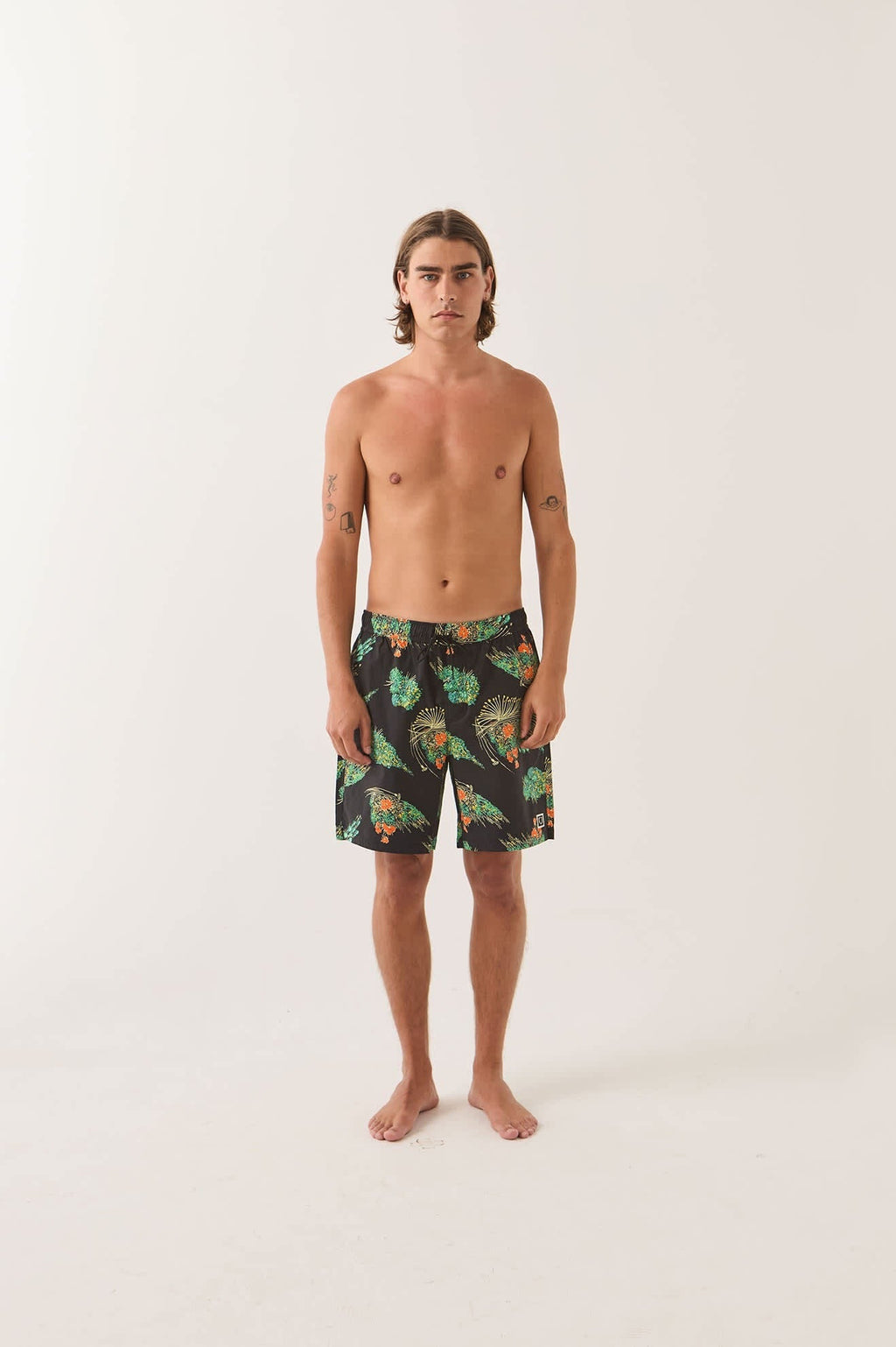 Everyday Stretch Hybrid Short 7" - Black Floral