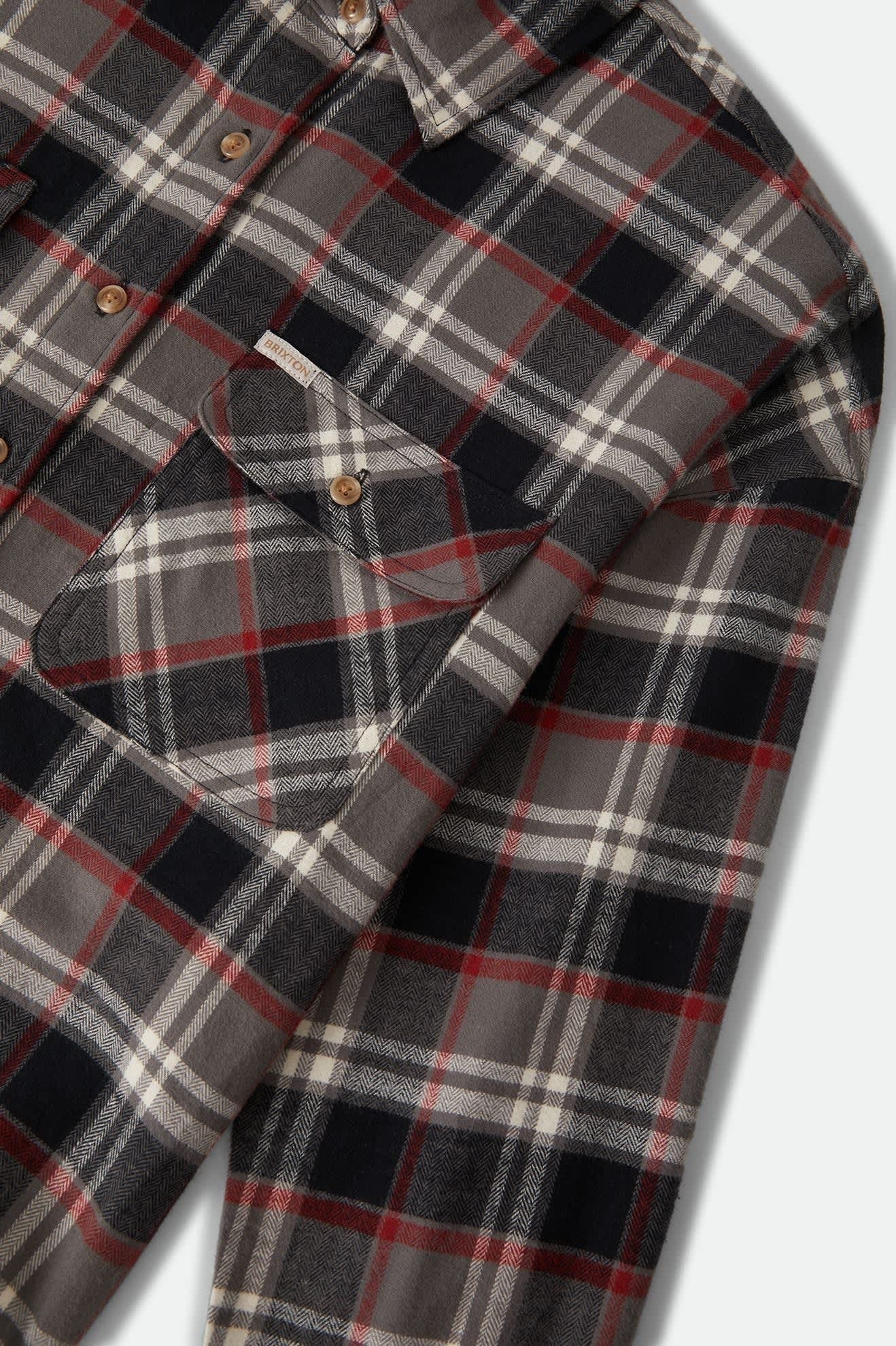 Bowery Crop Women's Overshirt - Washed Black Plaid
