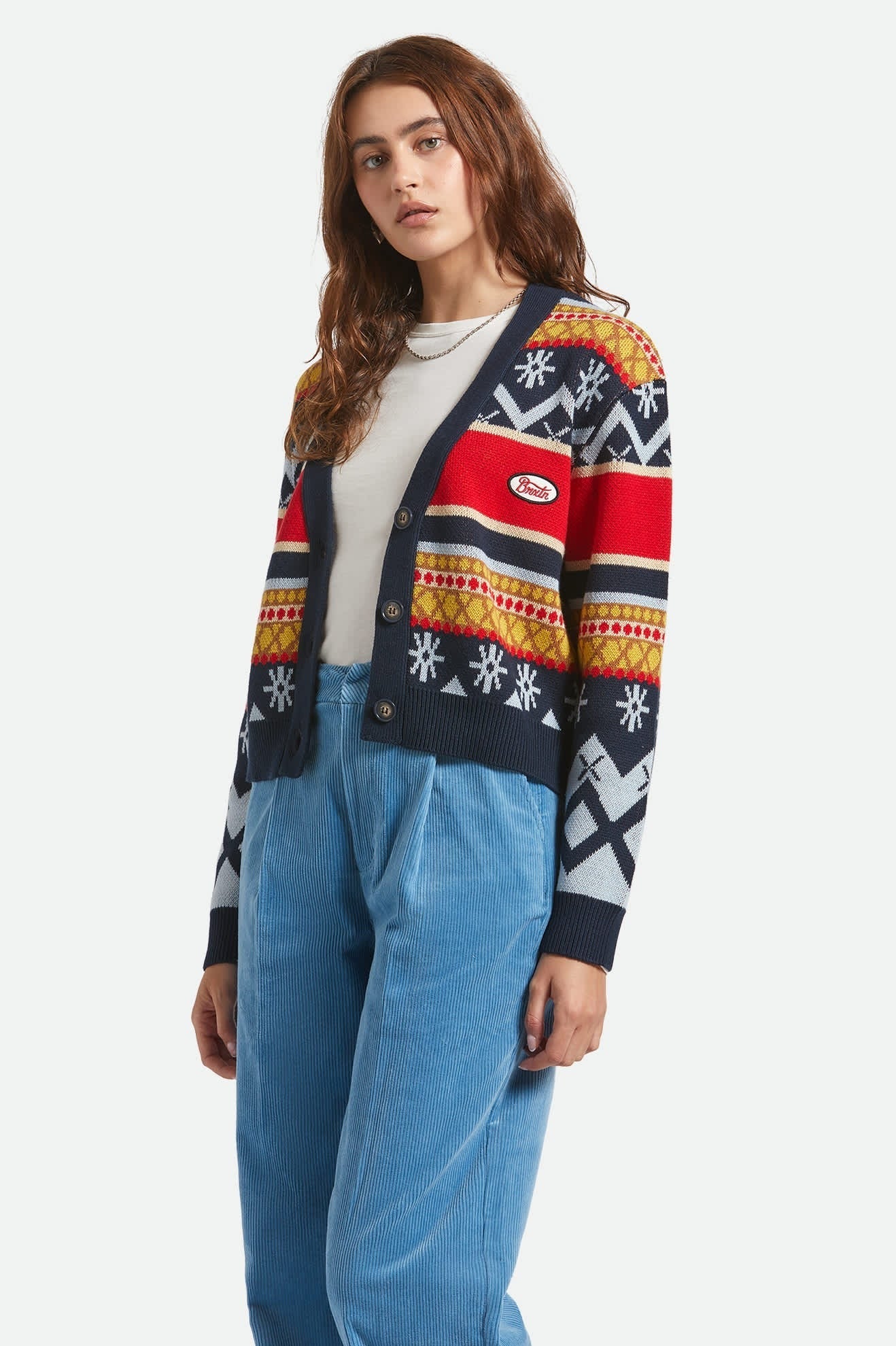 Winter Racing Cardigan - Multi Racing Stripe