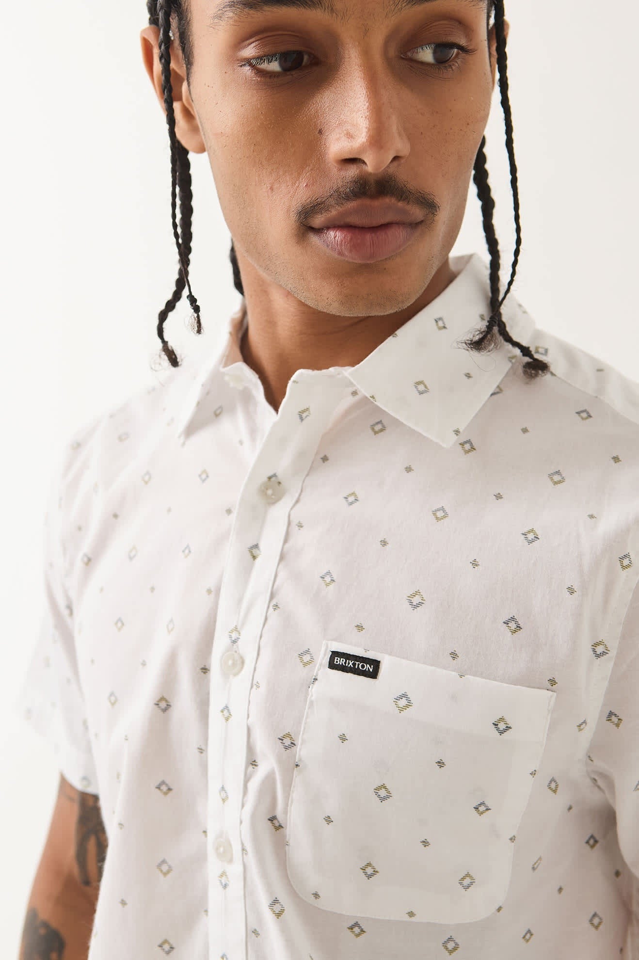 Charter Print Shirt - White/Geo