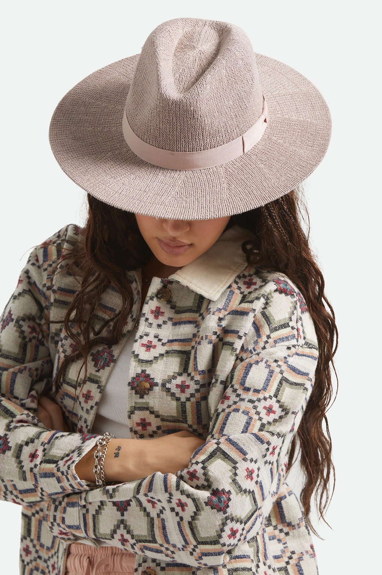 Lyons Knit Packable Hat - Chalk Pink