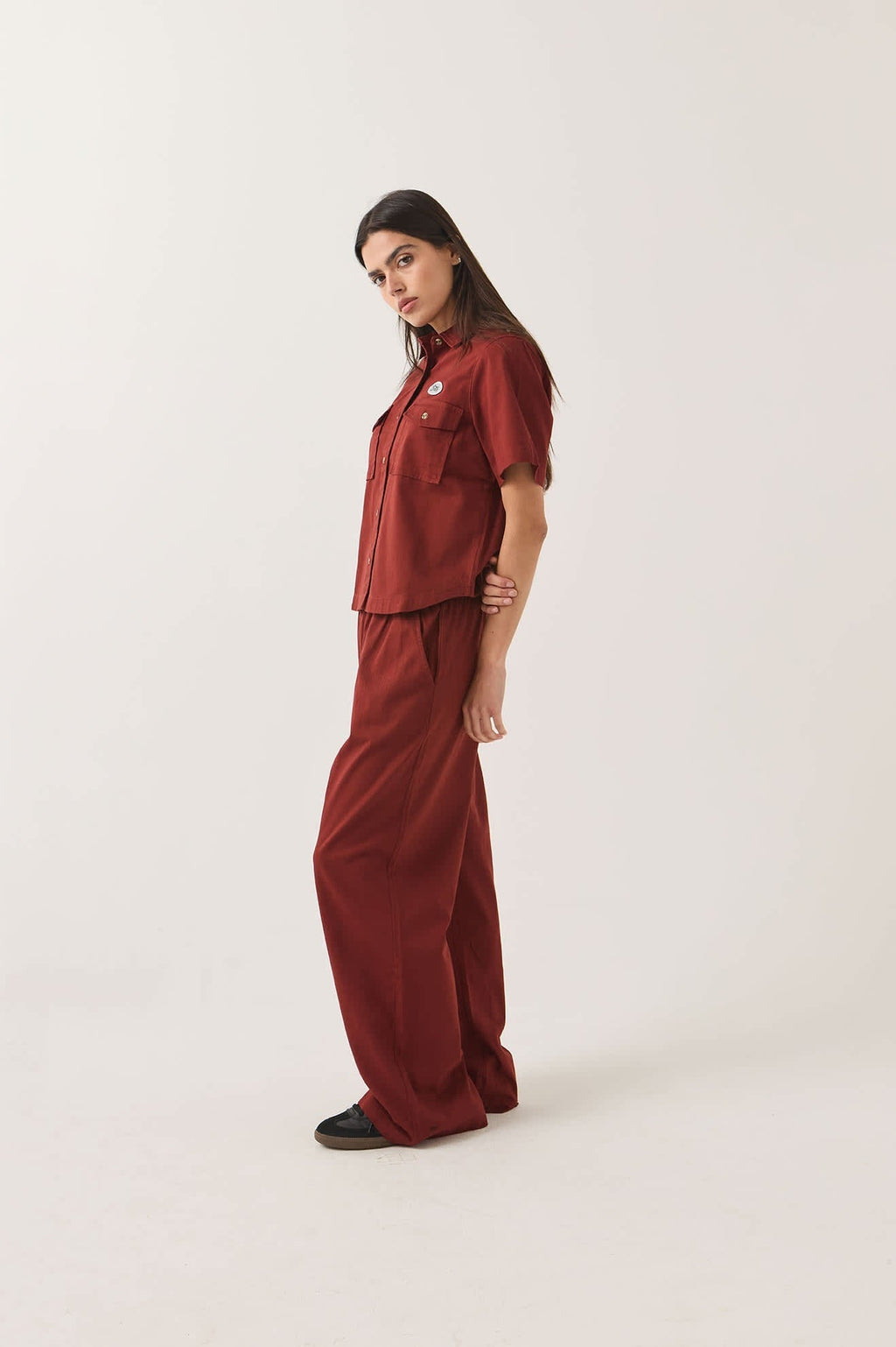 Mechanics Women's Shirt - Dark Brick