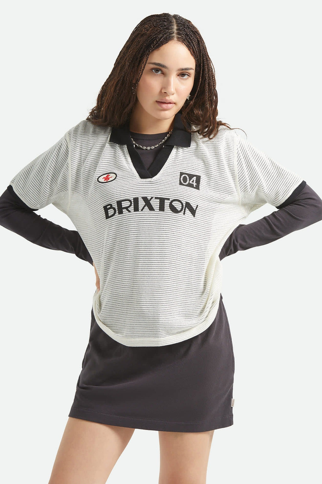 Varsity T-Shirt - Off White/Black
