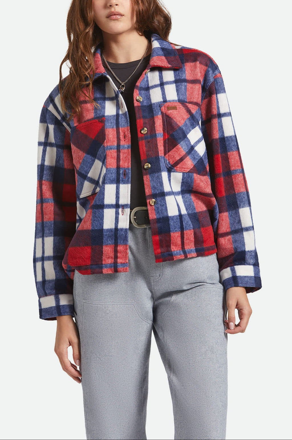 Bowery Women's Soft Brushed Flannel - Adrenaline Rush/Navy
