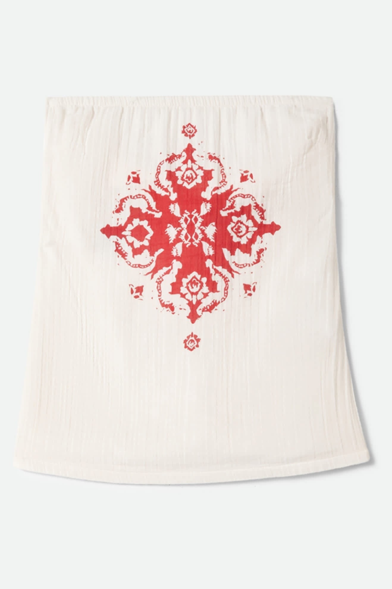 The Lola Tube Top - Off White/Robust Red