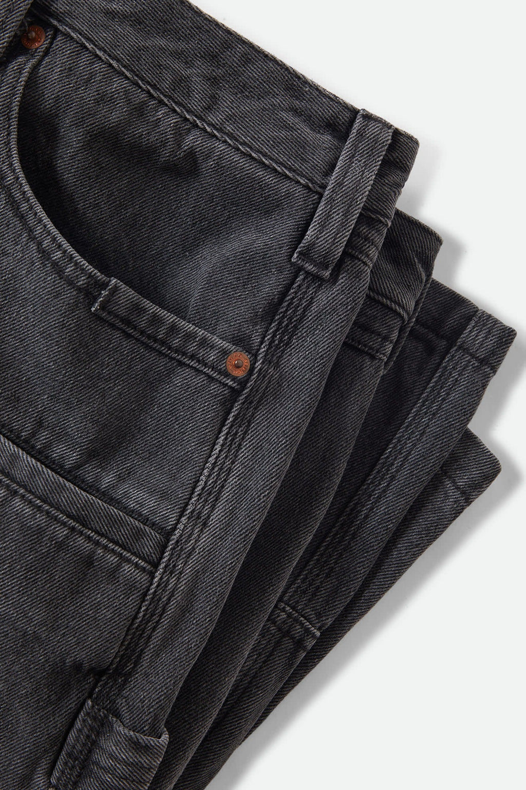 Builders Carpenter Baggy Short - Washed Black Denim