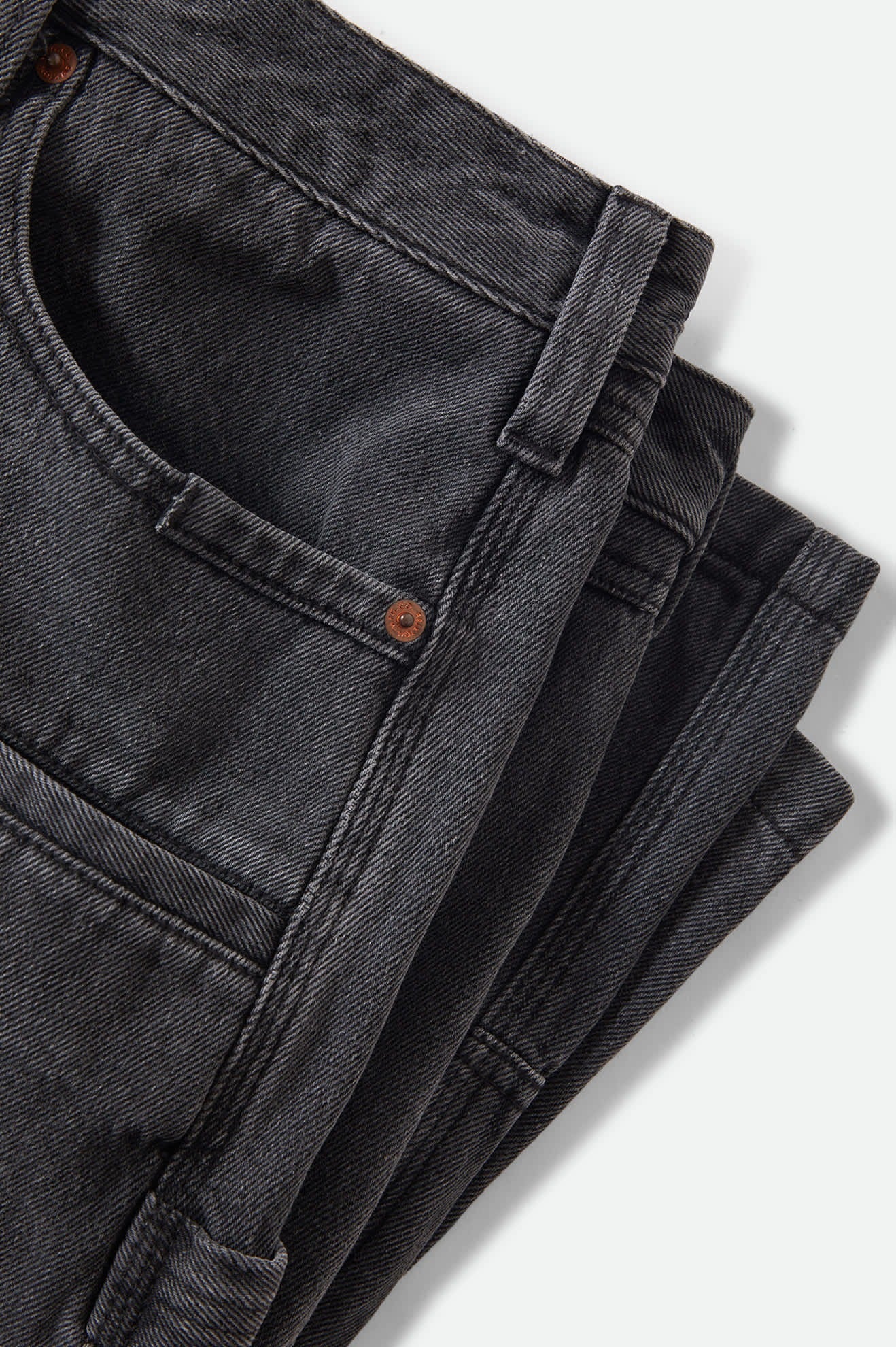 Builders Carpenter Baggy Short - Washed Black Denim