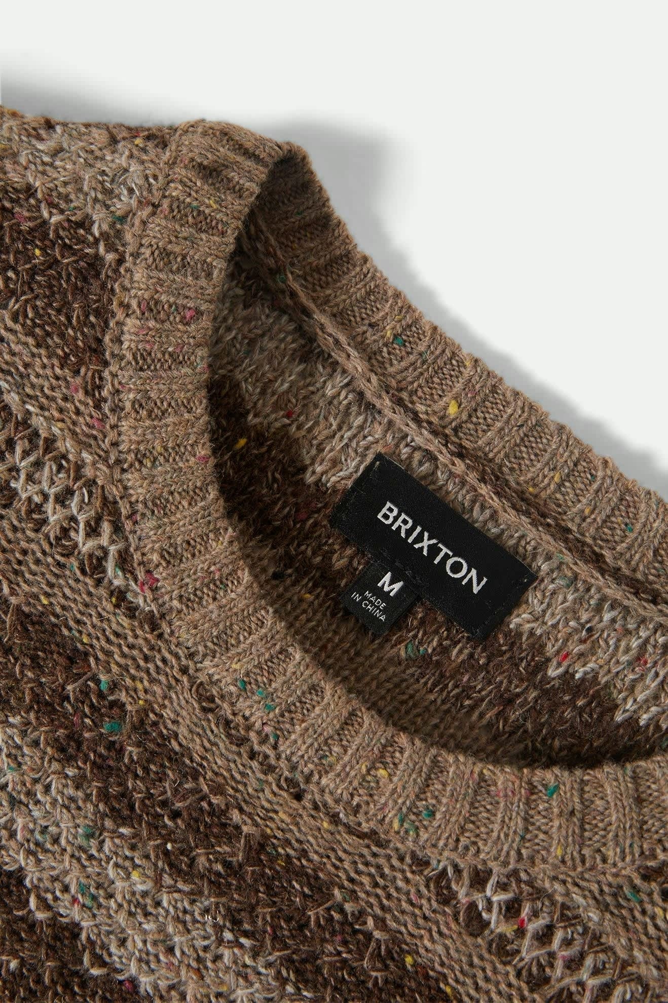 Midnight Crew Sweater - Multi Neutral Stripe