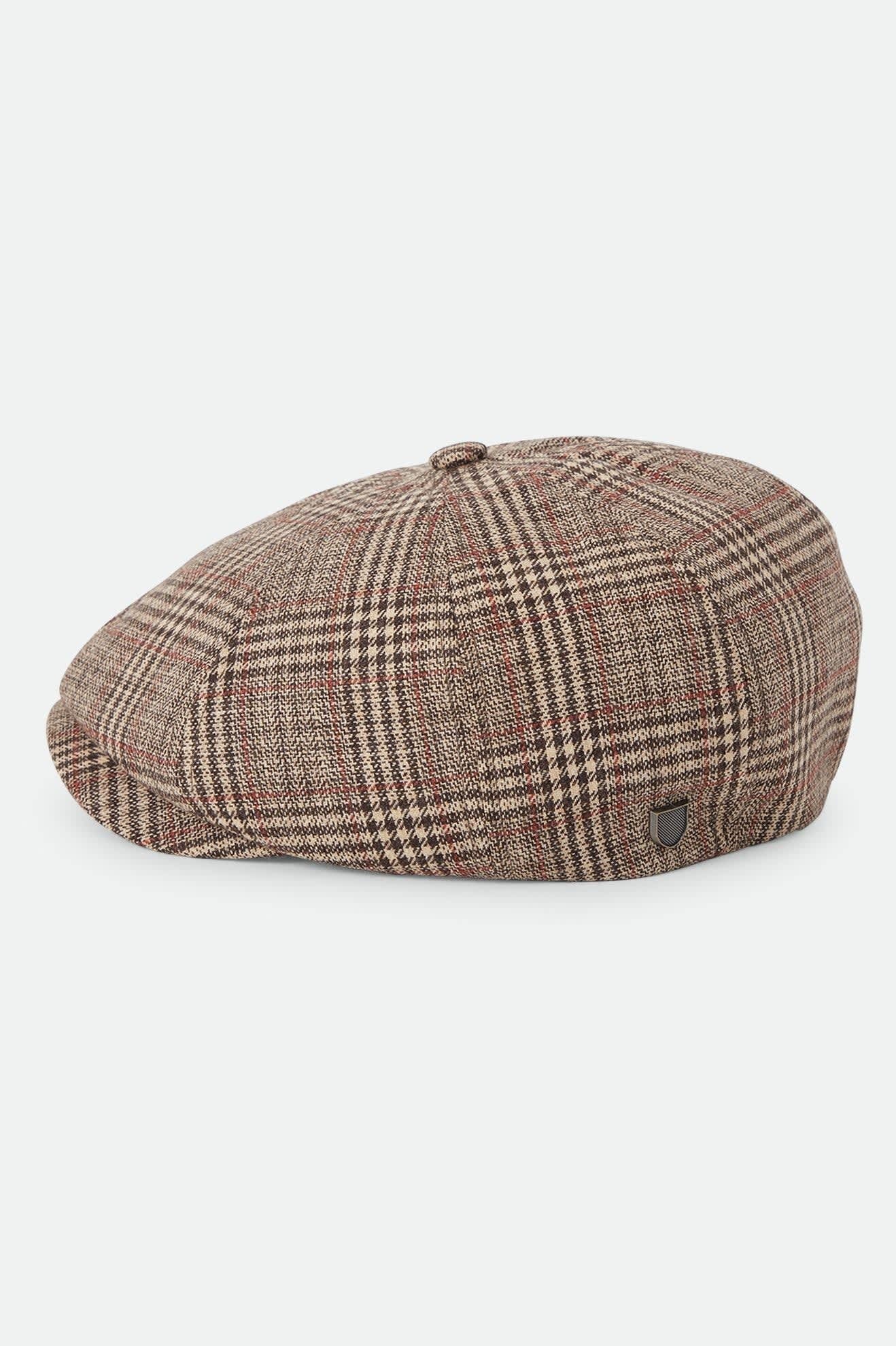 Brood Newsboy Cap - Brown/Tan/Red Plaid