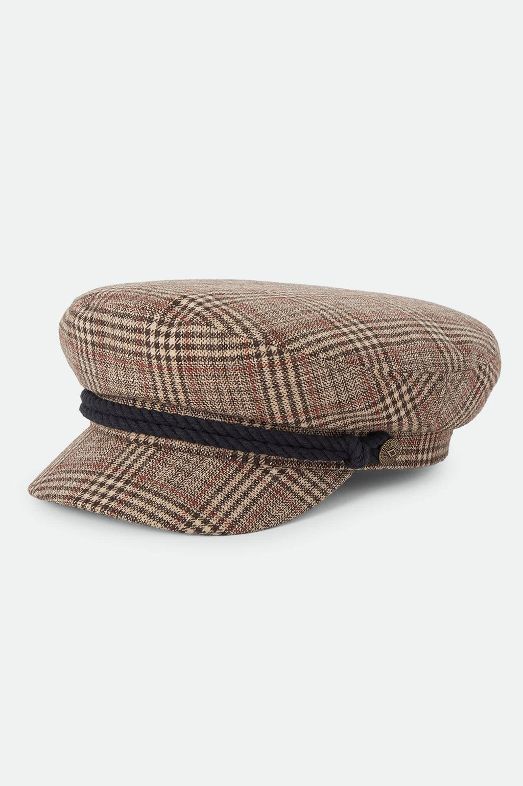 Fiddler Fisherman Cap - Brown/Tan/Red Plaid