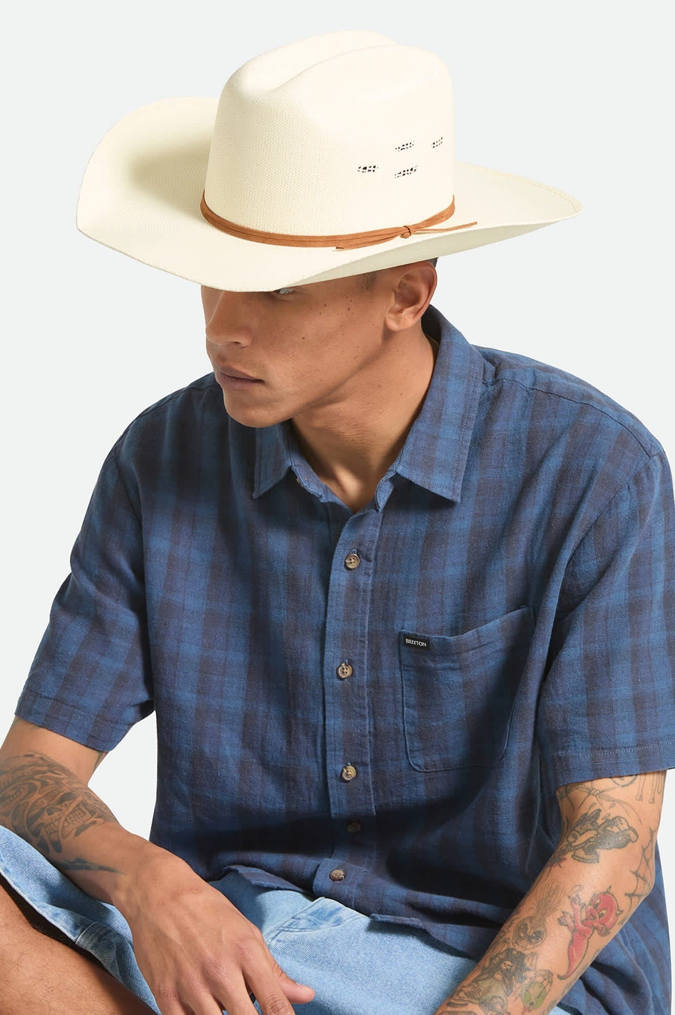 Laredo Straw Cowboy Hat - Bone