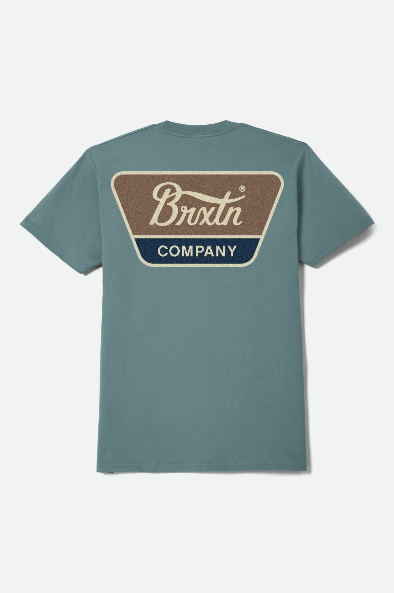 Linwood Short Sleeve Standard T-Shirt - Ocean Breeze/Brown/Dark Navy