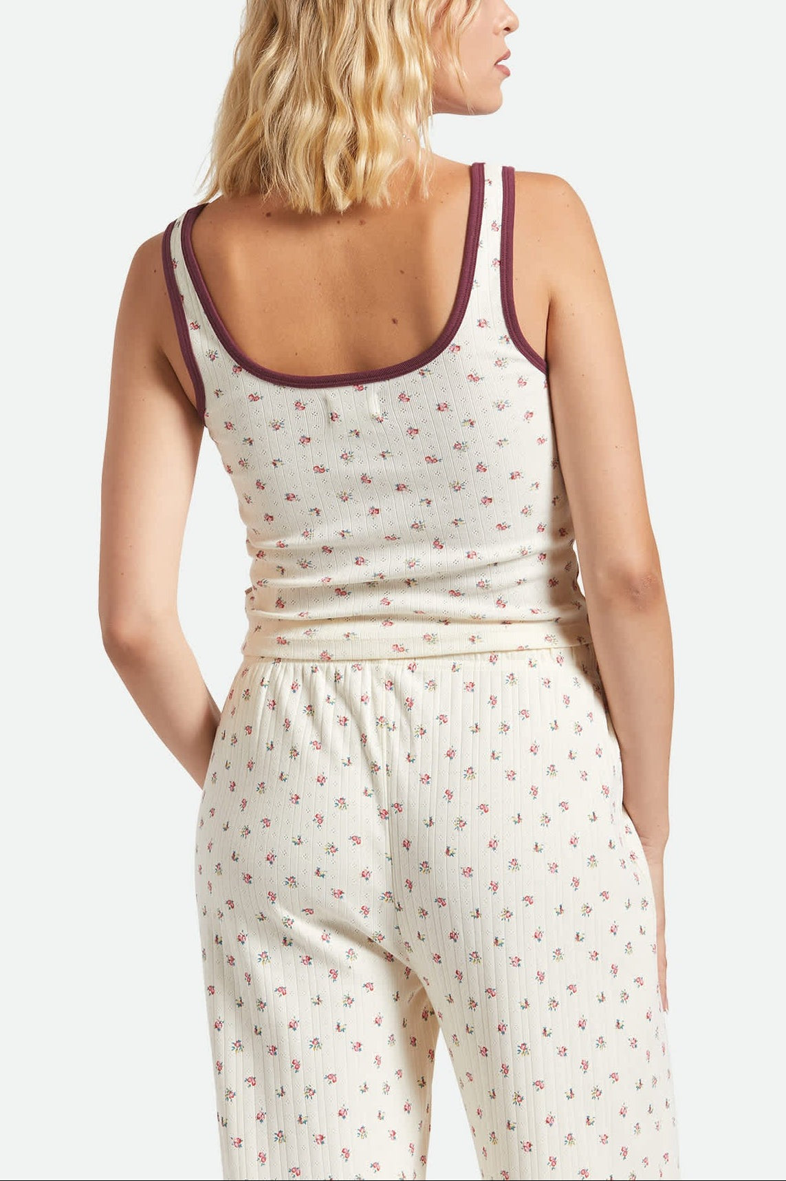 Women's Off Duty A-Tank - Floral Pointelle