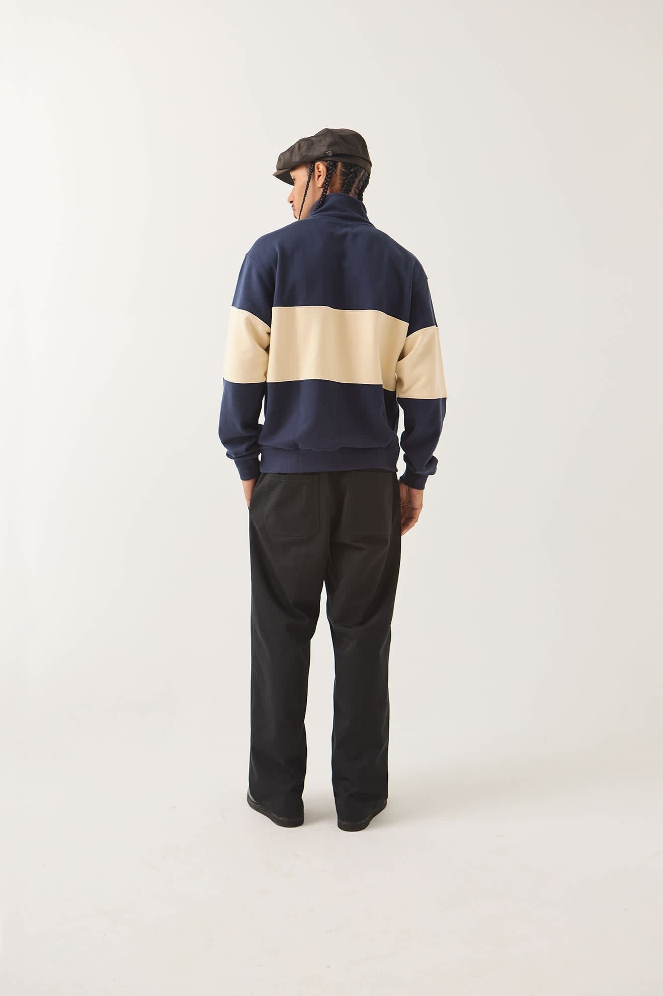Danville Quarter Zip Fleece - Navy/Whitecap