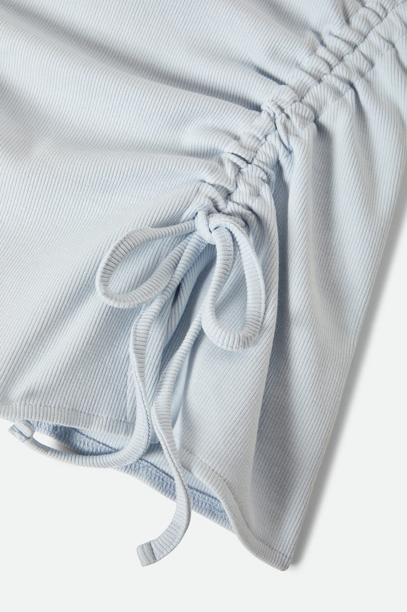 Ribbed Cinch Mini Dress - Blue Aura