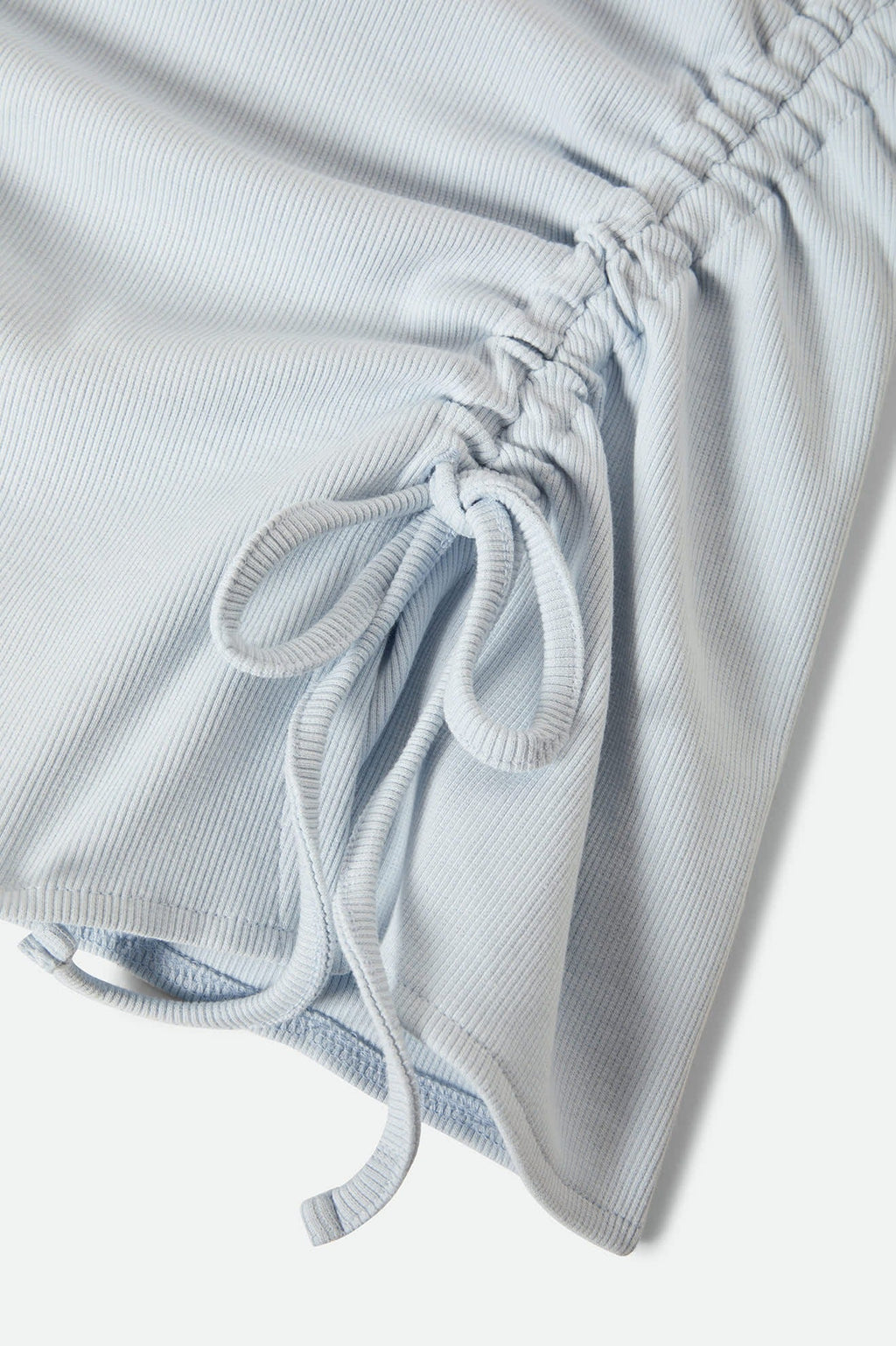 Ribbed Cinch Mini Dress - Blue Aura
