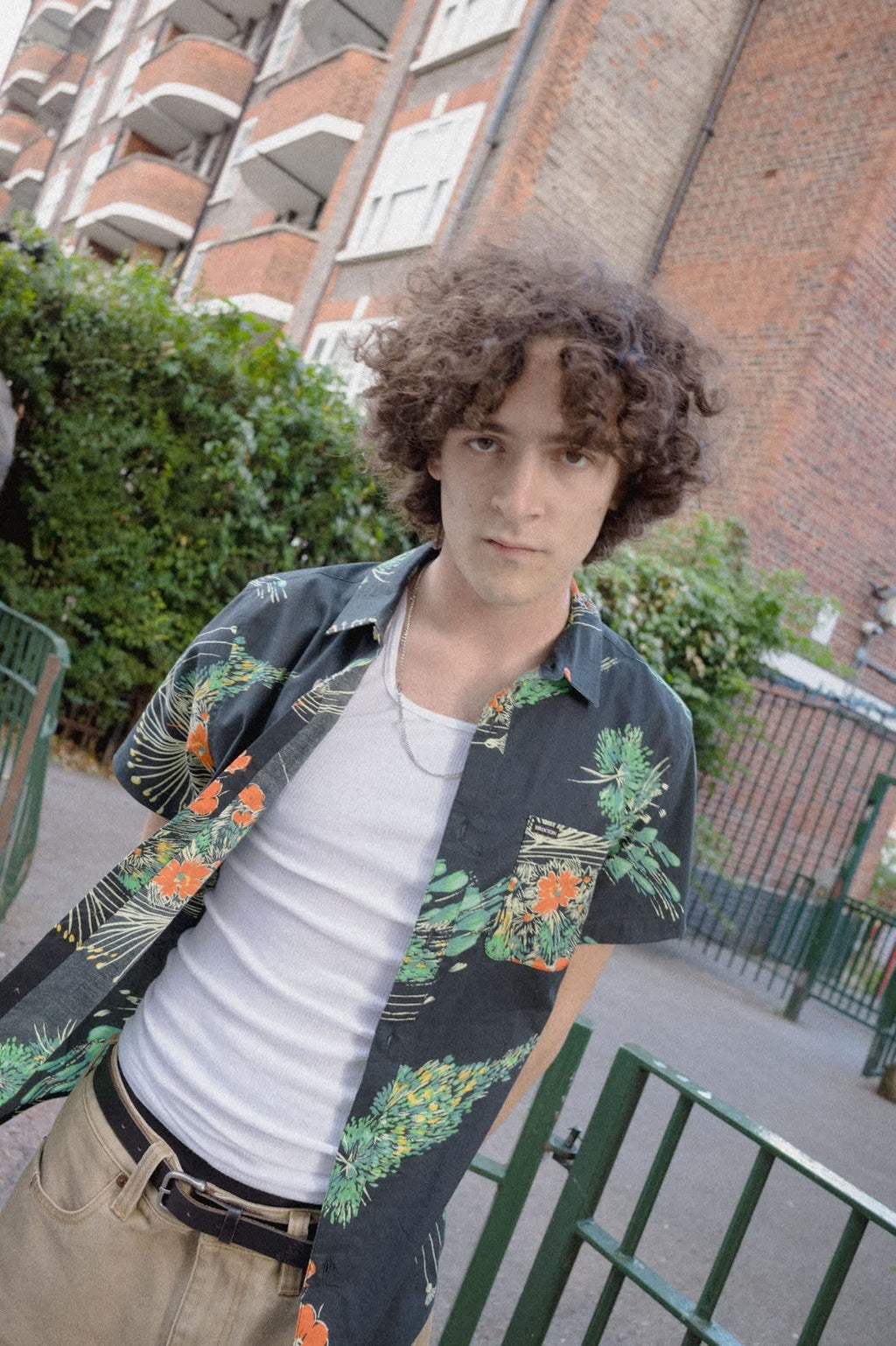Charter Print Shirt - Black/Floral