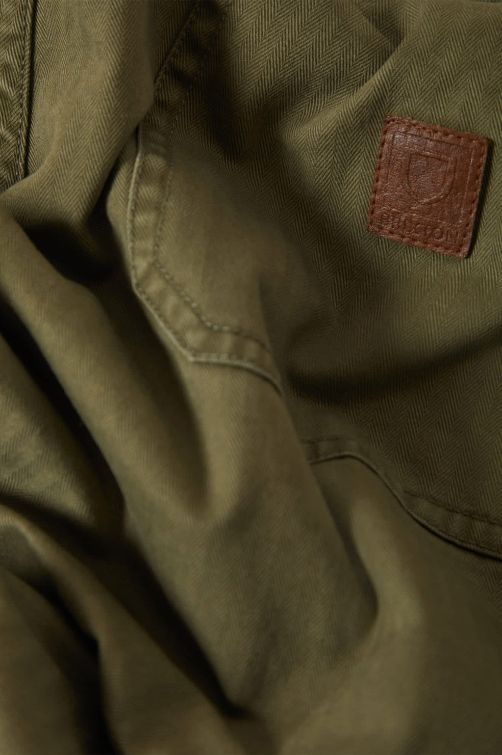 Surplus Vintage Wash Herringbone Short - Washed Olive Green