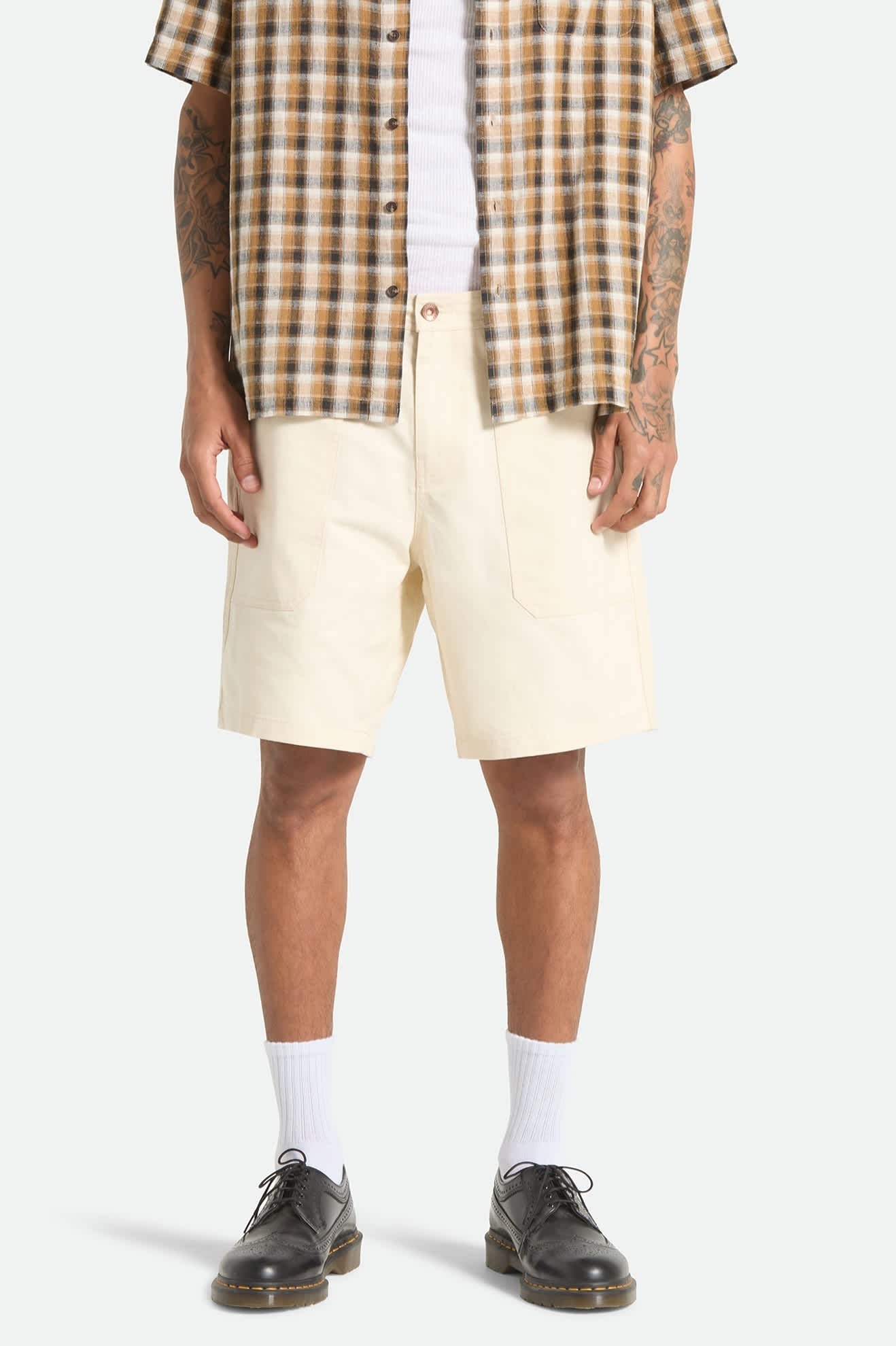 Surplus Vintage Wash Herringbone Short - Whitecap