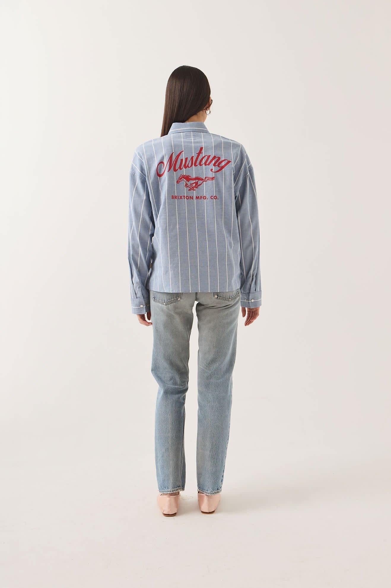 Ford Mustang Sally Shirt - Blue Chambray/Stripe