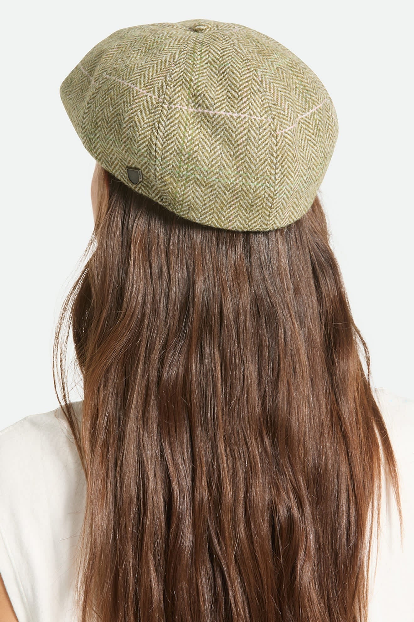 Brood Lightweight Newsboy Cap - Sublime Green Houndstooth