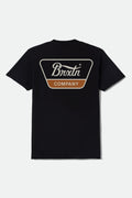 Linwood Short Sleeve Standard T-Shirt - Black/Stone/Rust