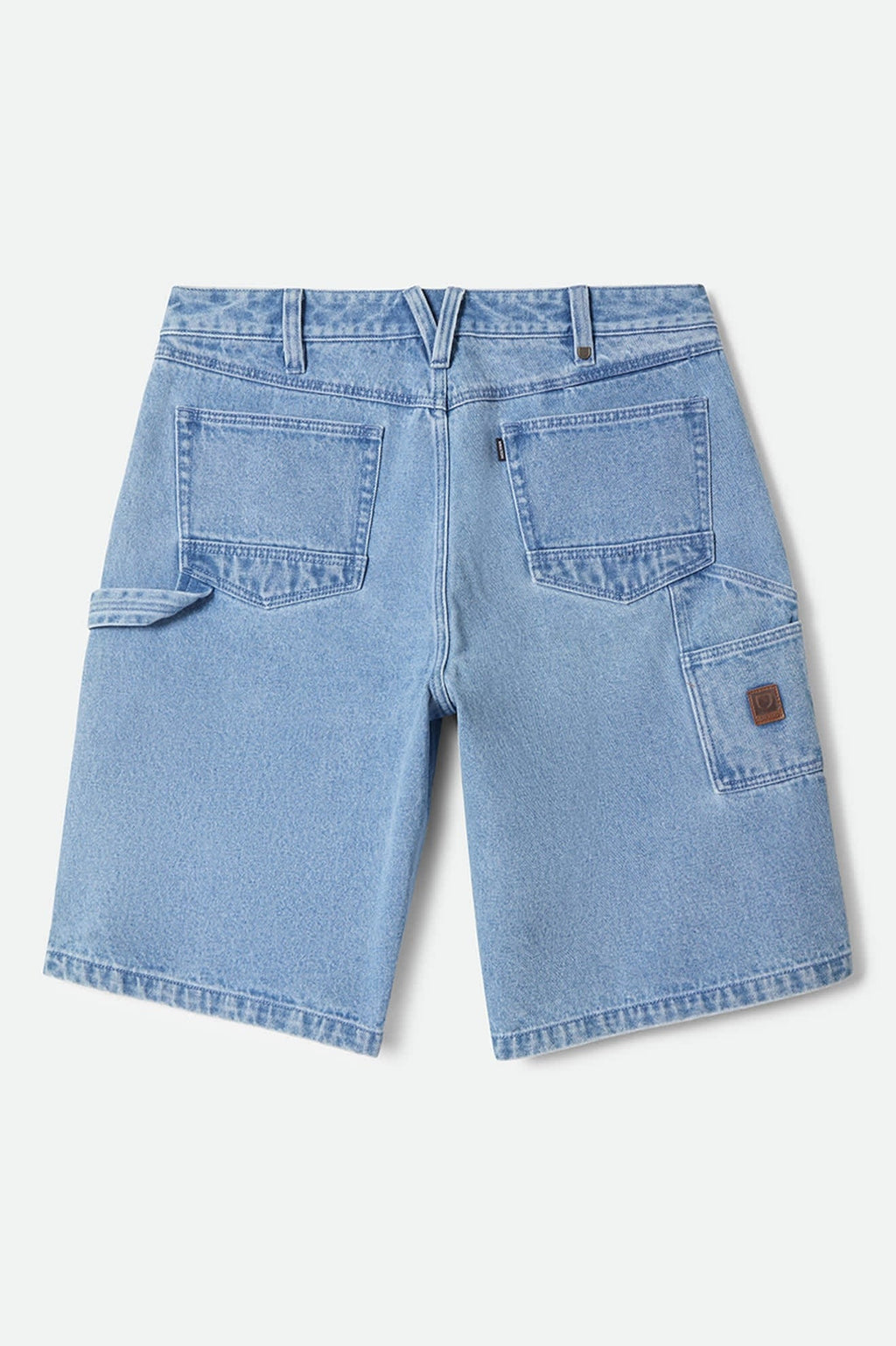 Builders Carpenter Baggy Short - Washed Blue Denim