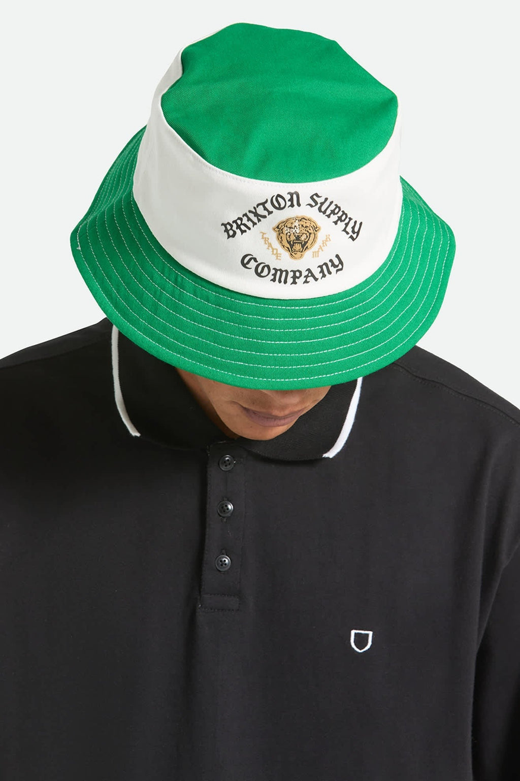 Eldon Packable Bucket Hat - Green/Off White Morado