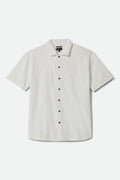 Vintage Short Sleeve Shirt - Off White Jacquard Stripe
