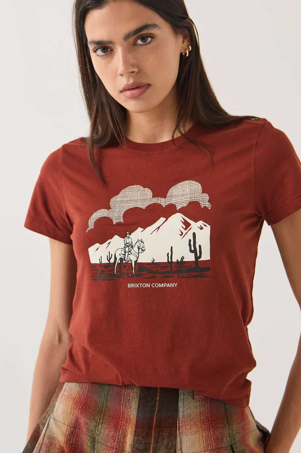 Great Springs Slim Crew T-Shirt - Dark Brick
