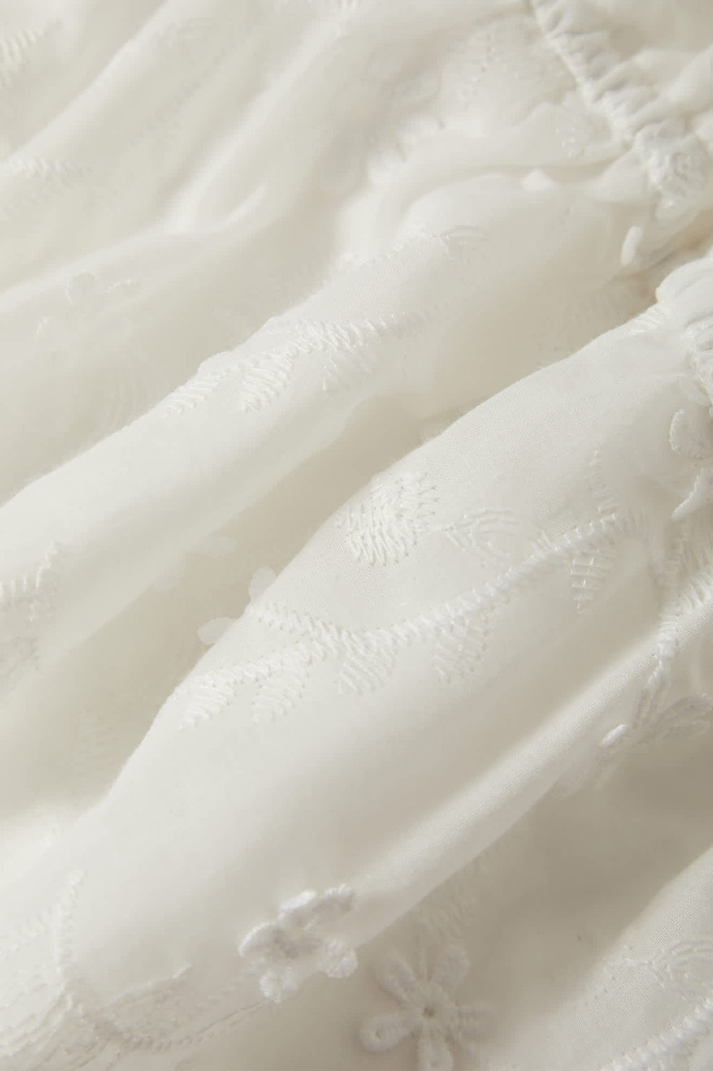 The Abigail Tie Top - Off White Floral