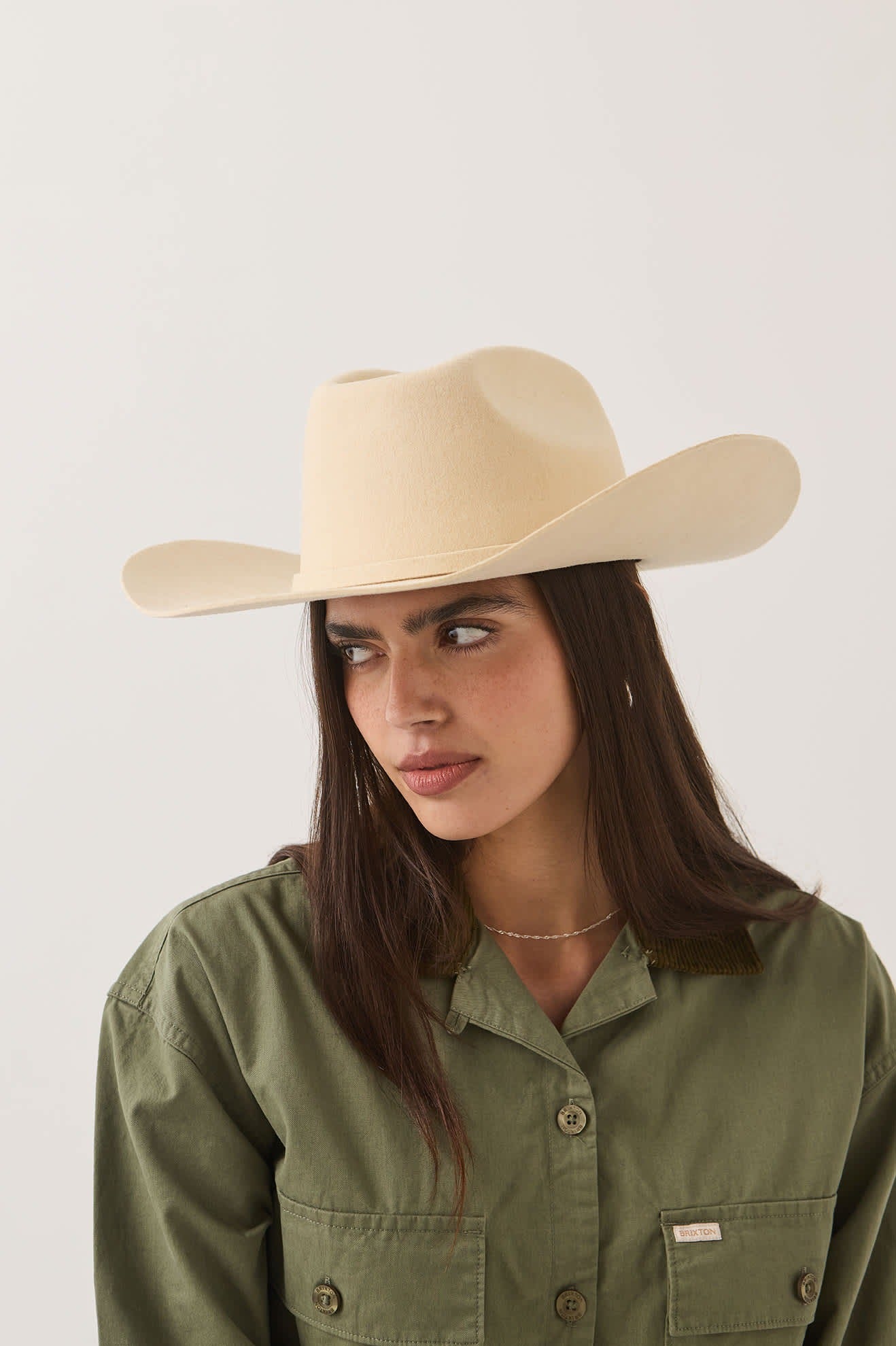 Prescott Brick Top Cowboy Hat - Wax Paper