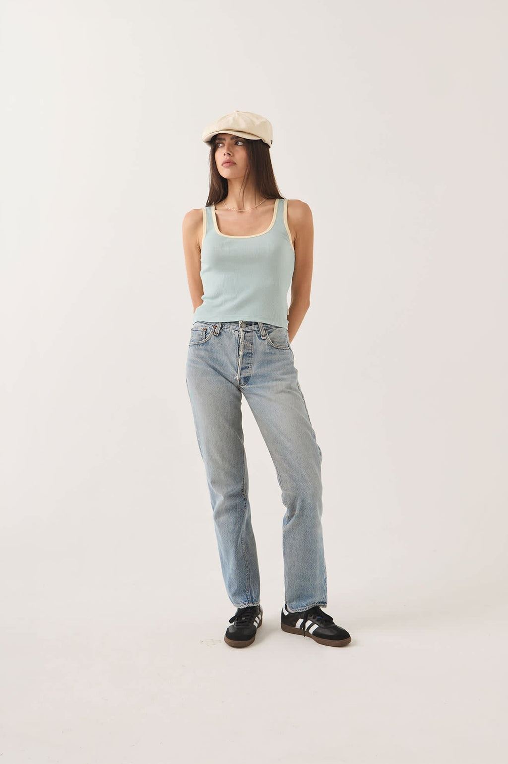 Ringer Organic A-Tank - Sea Grass/Waxed Paper