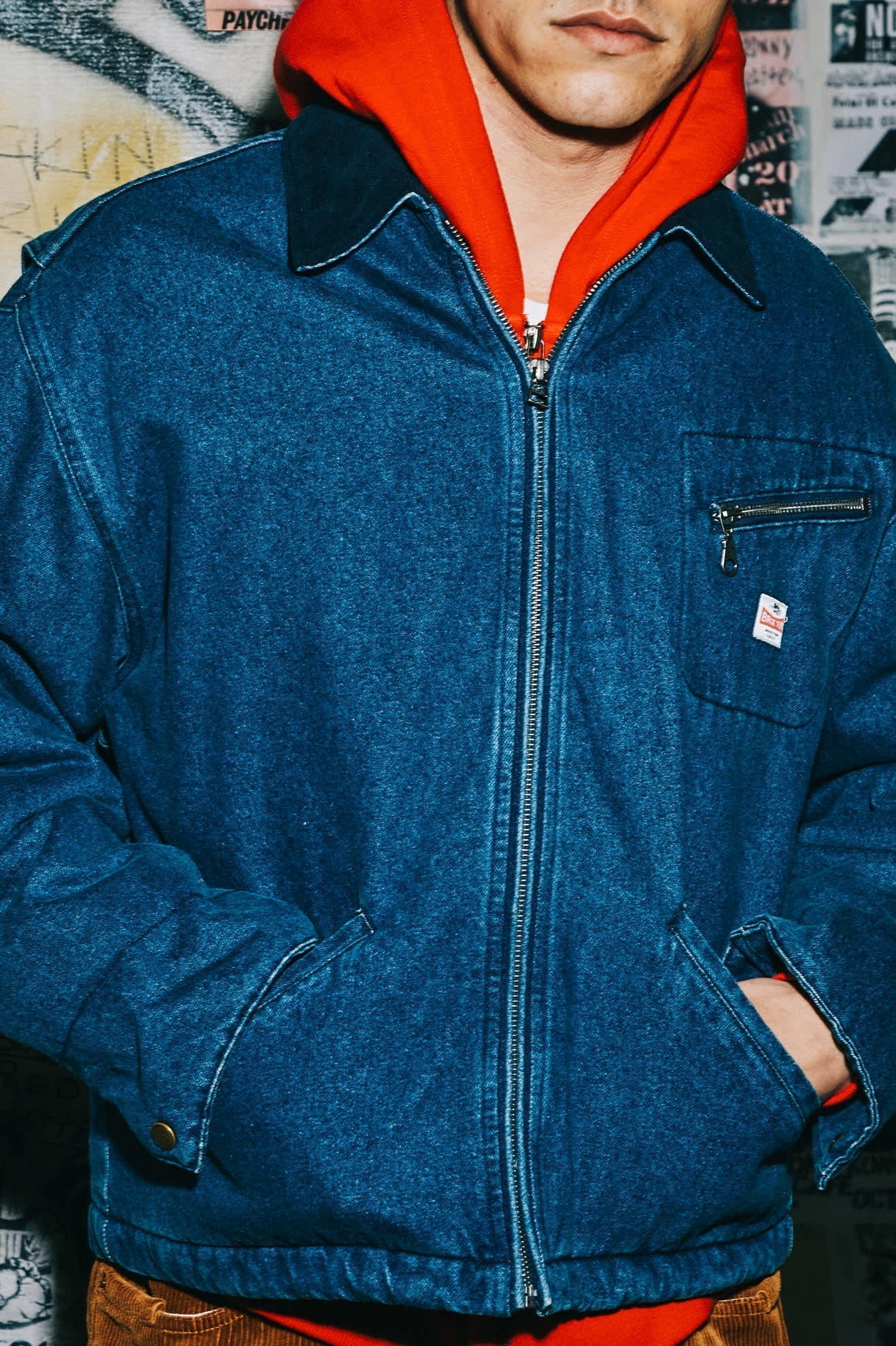 Altered Threads Lined Garage Jacket - Medium Wash Denim