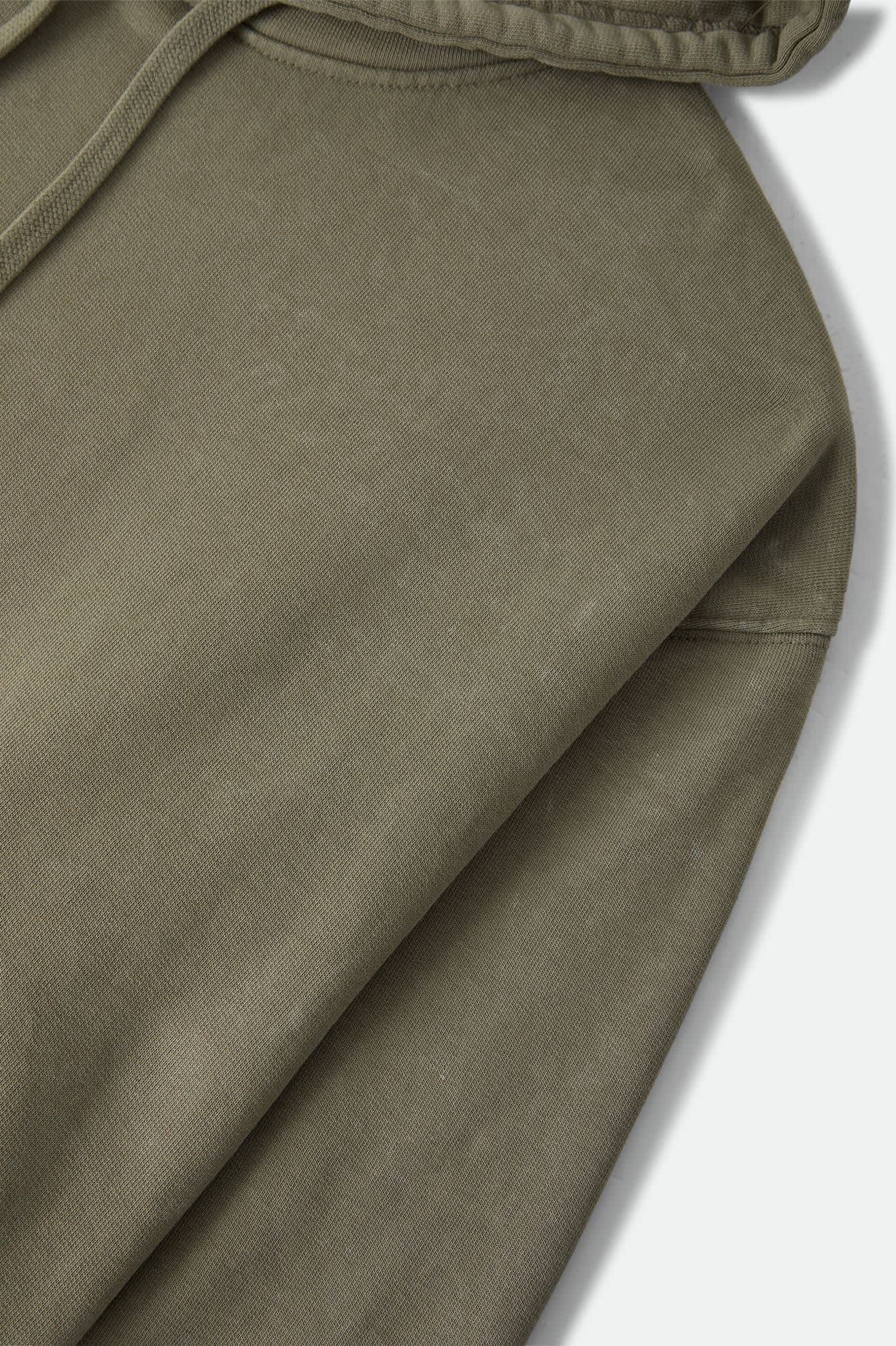 Brixton Baseline Hood Fleece - Olive Surplus Vintage Wash